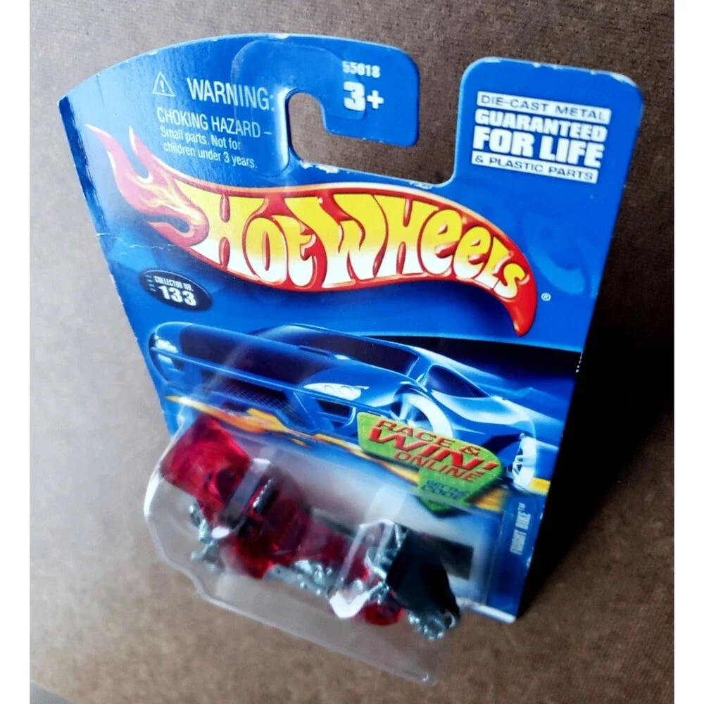 Hot Wheels FRIGHT BIKE WASTLANDERS Clear 162 & MAINLINE Series Clear RED 133 LOT